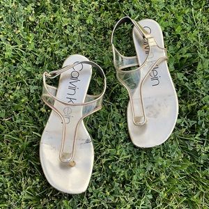 Calvin Klein Shilo Gold Sandals